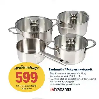 Coop Extra Brabantia® Futura grytesett tilbud