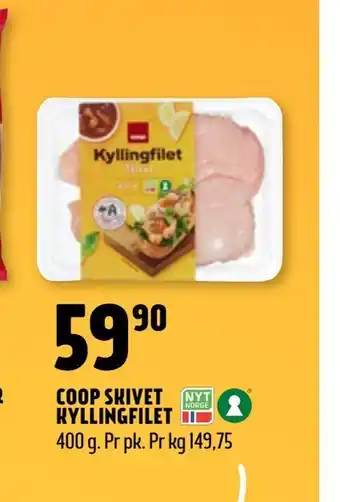 Coop Prix Coop skivet kyllingfilet tilbud