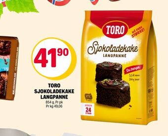 Coop Extra Toro sjokoladekake langpanne tilbud