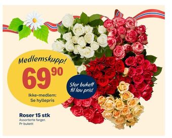 Coop Extra Roser 15 stk tilbud