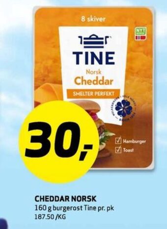 Bunnpris Tine cheddar tilbud