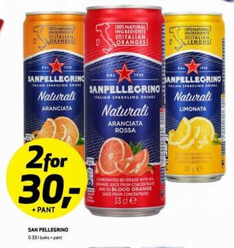 Bunnpris San pellegrino mineralvann tilbud