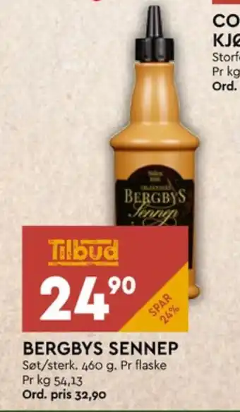 Coop Mega Bergbys sennep sennep tilbud