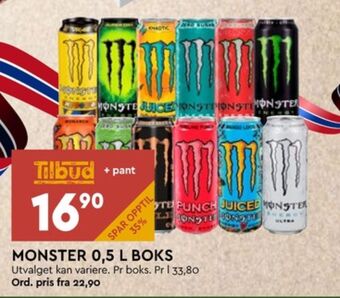 Coop Mega Monster energy energidrikk tilbud