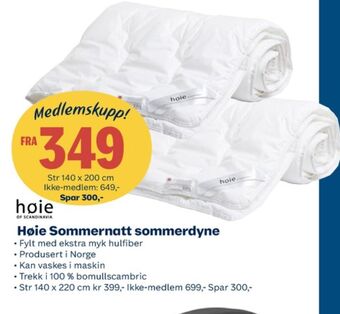 Coop Obs Høie dyne tilbud