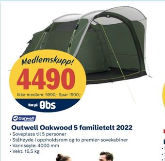 Coop Obs Outwell telt tilbud