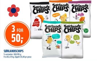 Coop Obs Sørlandschips chips tilbud