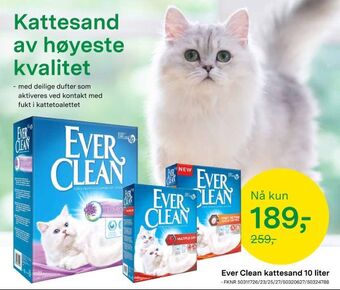Felleskjøpet Ever Clean kattesand 10 liter tilbud