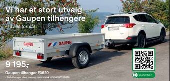 Felleskjøpet Gaupen tilhenger F0620 tilbud