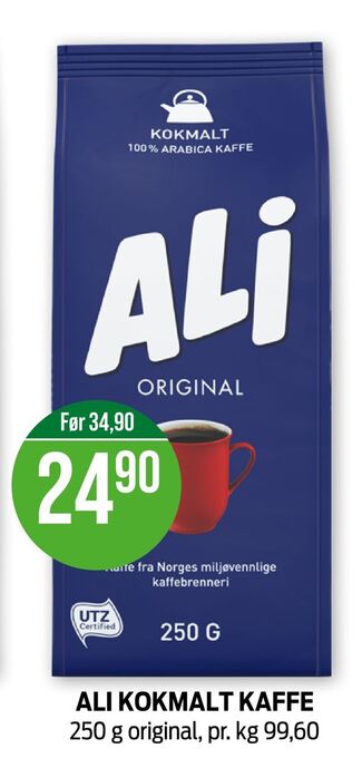 Kiwi Ali kokmalt kaffe tilbud