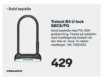 XXL Sport Trelock B4 U-lock SBCS/FG tilbud