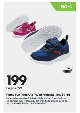 Puma Fun Racer Ac Ps/inf Fritidsko, Str. 24-35