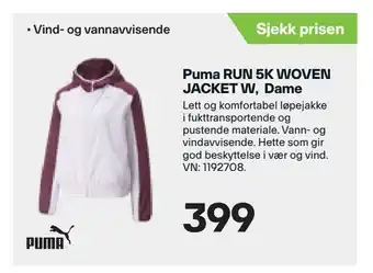 XXL Sport Puma RUN 5K WOVEN JACKET W, Dame tilbud