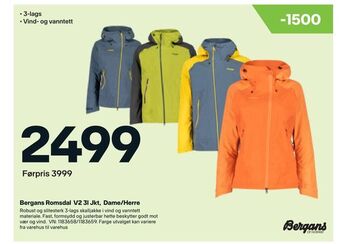 XXL Sport Bergans Romsdal V2 3l Jkt, Dame/Herre tilbud