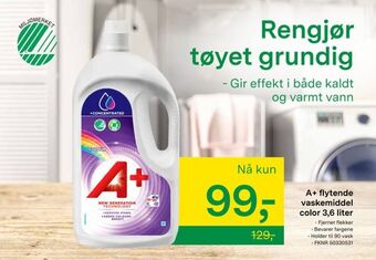 Felleskjøpet A+ flytende vaskemiddel color 3,6 liter tilbud