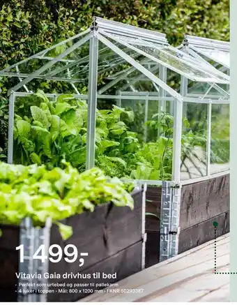 Felleskjøpet Vitavia Gaia drivhus til bed tilbud