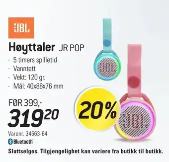 Thansen Høyttaler JR POP tilbud