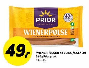 Bunnpris Wienerpølser Kylling/Kalkun tilbud