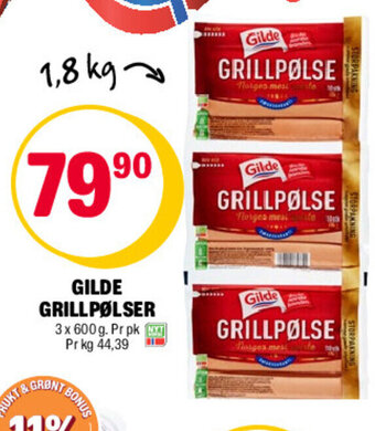 Coop Extra Gilde Grillpølser tilbud