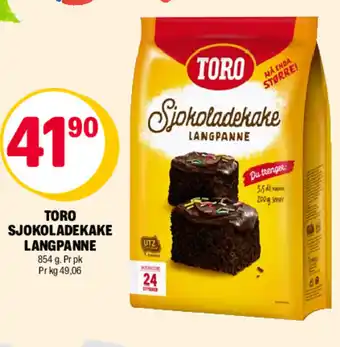 Coop Extra Toro Sjokoladekake Langpanne tilbud