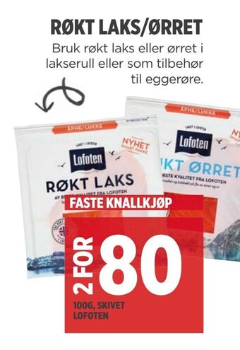 Meny Røkt laks/ørret tilbud
