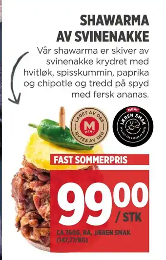 Shawarma av svinenakke