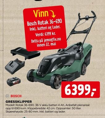 jem & fix Gressklipper tilbud