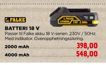 jem & fix Batteri 18 v tilbud