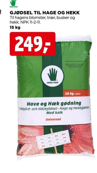 jem & fix Gjødsel til hage og hekk tilbud