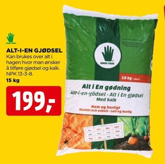 jem & fix Alt-i-en gjødsel tilbud