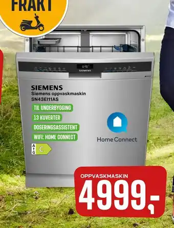 Skousen Siemens oppvaskmaskin SN43EI11AS tilbud
