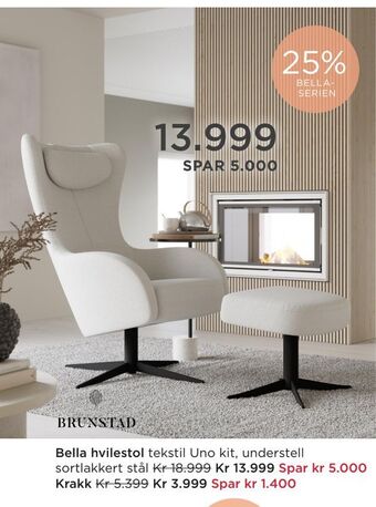 Møbelringen Bella hvilestol tilbud