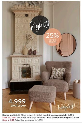 Møbelringen Hemse stol tilbud