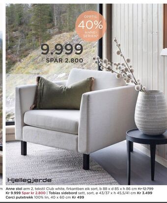 Møbelringen Anne stol tilbud
