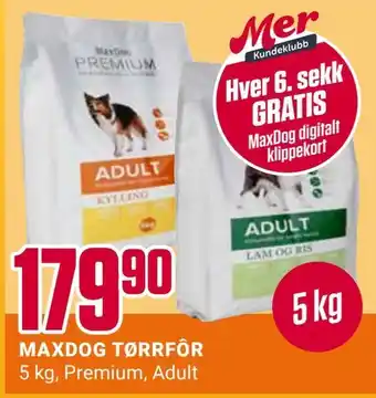 Europris Maxdog tørrfôr tilbud