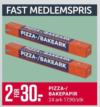Europris PIZZA-/ BAKEPAPIR tilbud