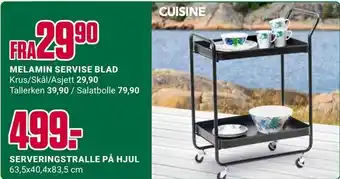 Europris Melamin servise blad tilbud