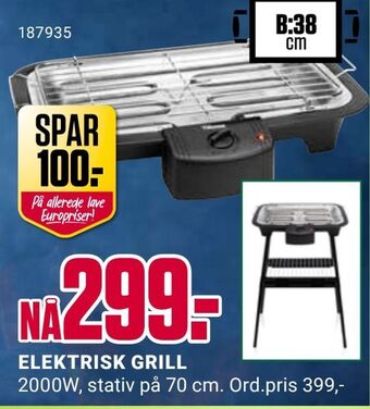 Europris Elektrisk grill tilbud