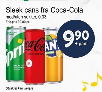 Joker Sleek cans fra Coca-Cola tilbud