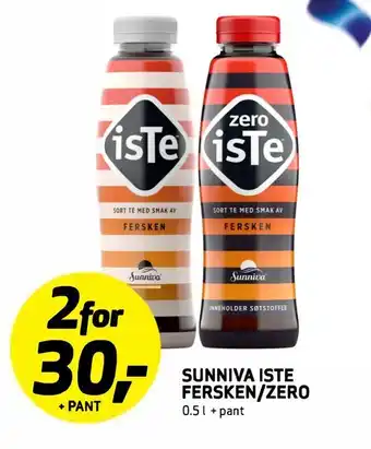 Bunnpris SUNNIVA ISTE FERSKEN/ZERO tilbud