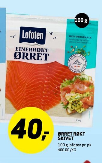 Bunnpris Ørret røkt skivet tilbud