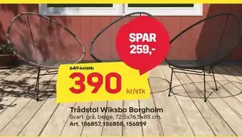 Byggmax Trådstol Wiksbo Borgholm tilbud