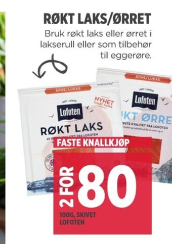 Meny Lofoten laks tilbud