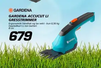 Coop Byggmix Gardena accucut li gresstrimmer tilbud