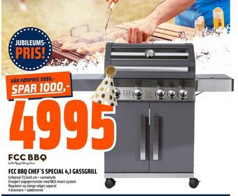 Obs Bygg Fcc bbq chef's special 4,1 gassgrill tilbud