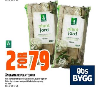 Obs Bygg Änglamark plantejord tilbud