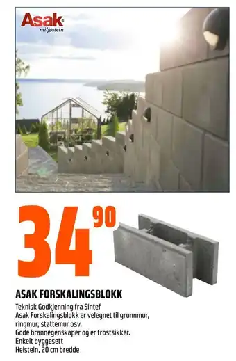 Obs Bygg Asak forskalingsblokk tilbud