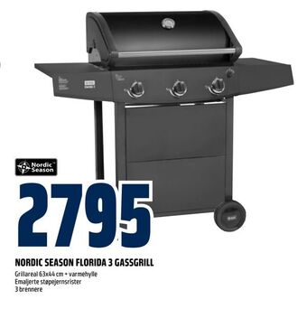 Obs Bygg Nordic season florida 3 gassgrill tilbud