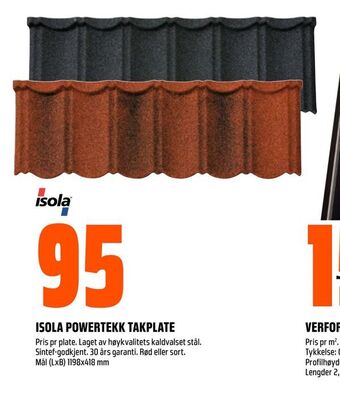 Obs Bygg Isola powertekk takplate tilbud