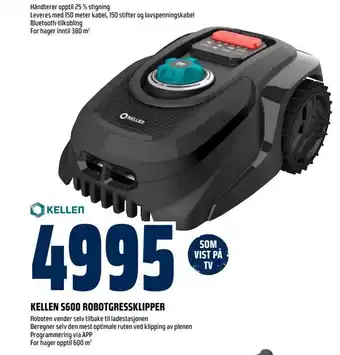 Obs Bygg Kellen s600 robotgressklipper tilbud